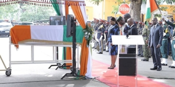 Yawa Tsègan a pris part à la cérémonie d’hommage de la nation ivoirienne à feu Amadou Soumahoro